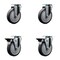 Service Caster 5'' Thermo Rubber Wheel Swivel Top Plate Caster Set with 2 Posi Brakes, 4PK SCC-20S514-TPRB-2-PLB-2 - alternate 1